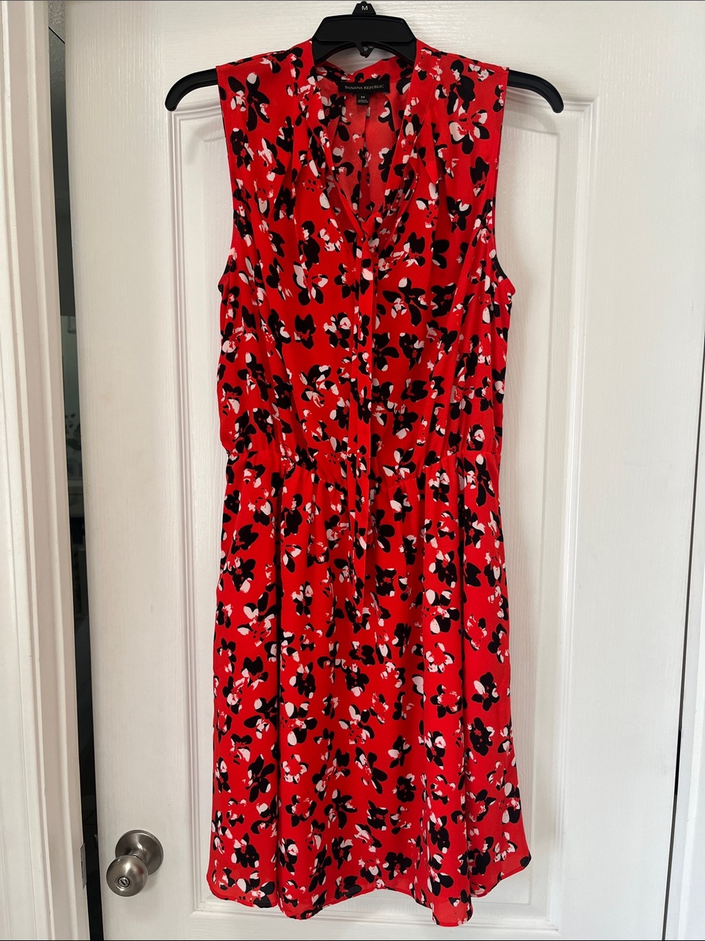 Banana Republic Red Floral-Print Sleeveless Mini Dress, M